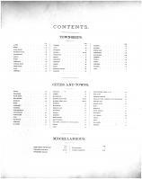 Table of Contents, Dane County 1890
